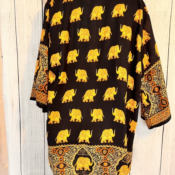 Cardigan type lightweight elephant, print size extra-large - Picture 2 of 2